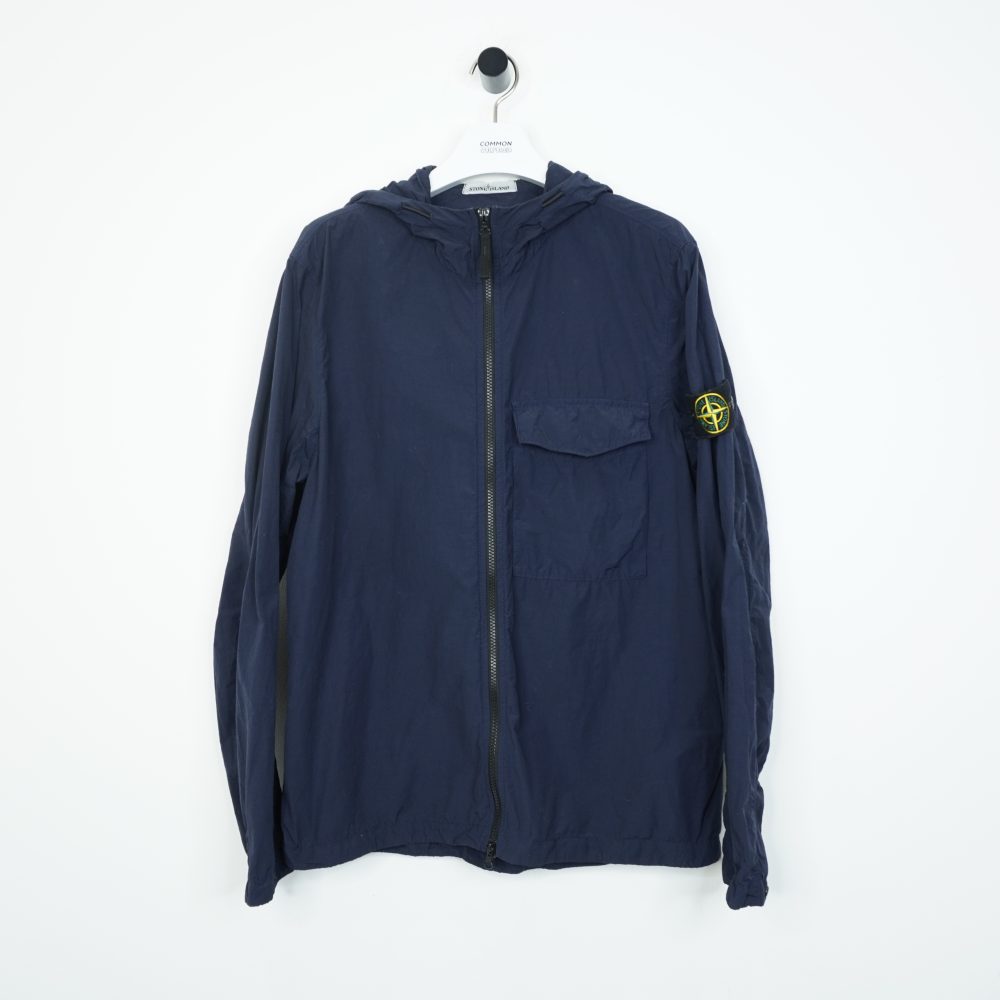 Stone Island Navy Naslan Lightweight Hooded Jacket